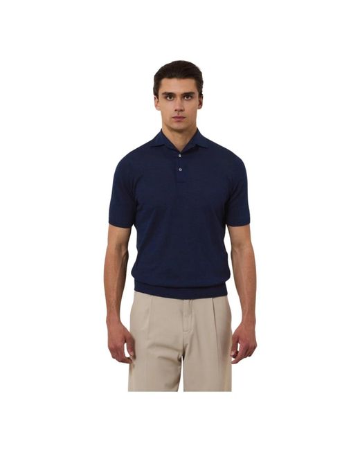 FILIPPO DE LAURENTIIS Blue Polo Shirts for men