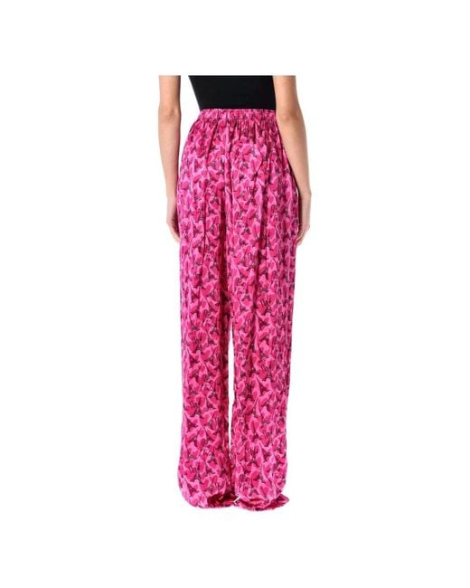 Balenciaga Wide Trousers in het Pink