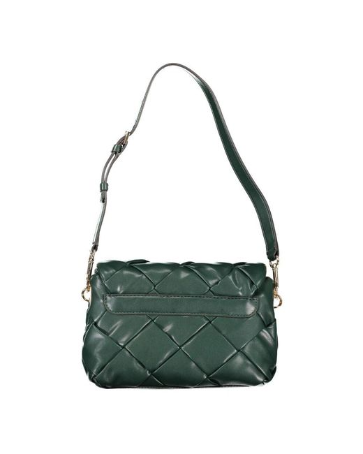 Guess Green Grüne schultertasche mit kontrastdetails