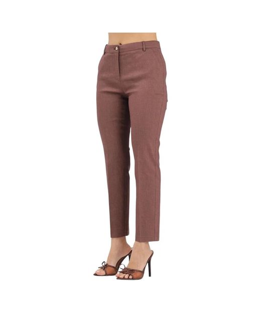Pinko Brown Slim-Fit Trousers