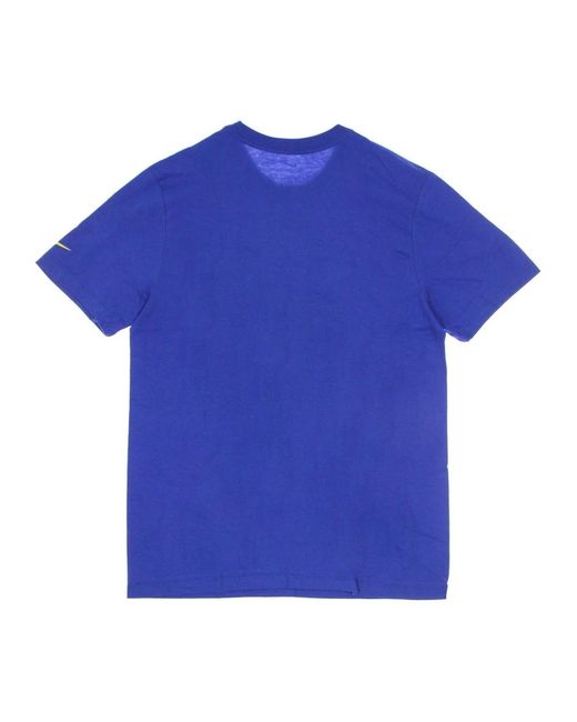 Nike Fitness ,Blauw ,Polyester Losram Logo Essential Tee Korte Mouw in het Blue voor heren