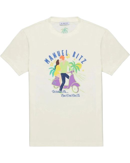 Manuel Ritz White T-Shirts for men