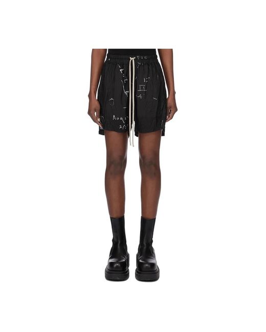 Rick Owens Black Short Shorts