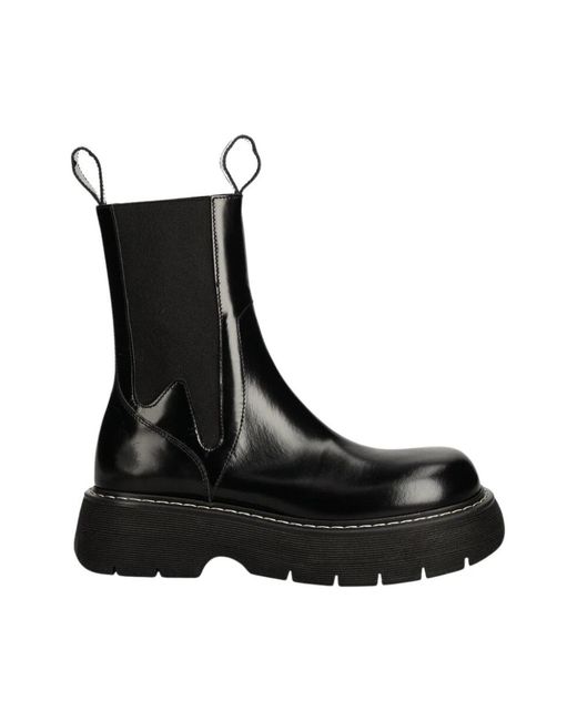 MSGM Black Platform Chelsea Boots