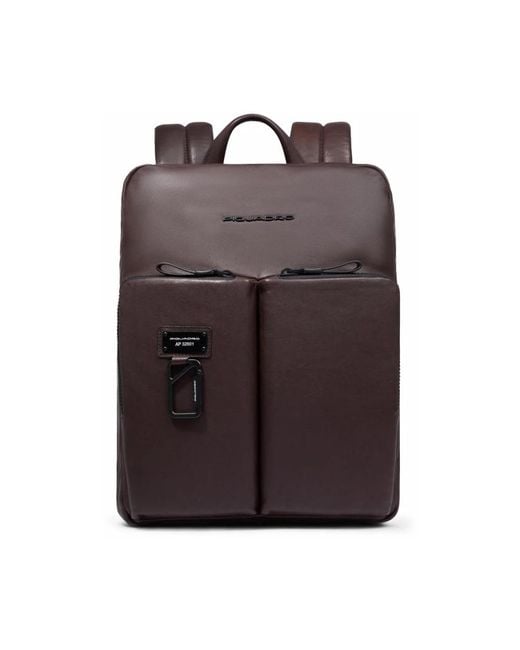 Piquadro Schmaler Laptop-Rucksack Mit Ipad-Fach, Stoßfest Ausgepolstert Und Rfid-Geschützt in Brown für Herren