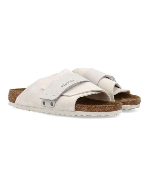 Birkenstock White Sliders for men