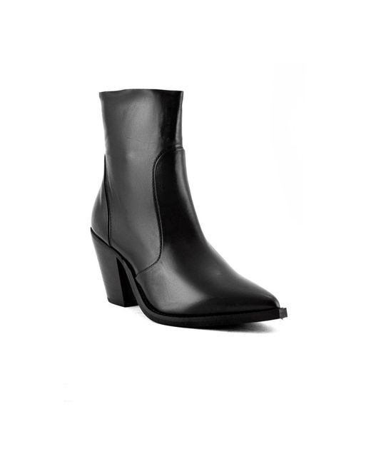 Julie Dee Black Cowboy & Biker Boots