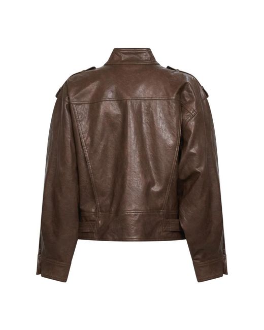 Leather Jackets Urbancode de color Brown