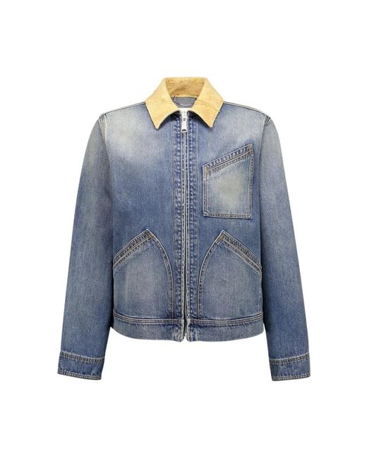 McQueen Blue Denim Jackets for men