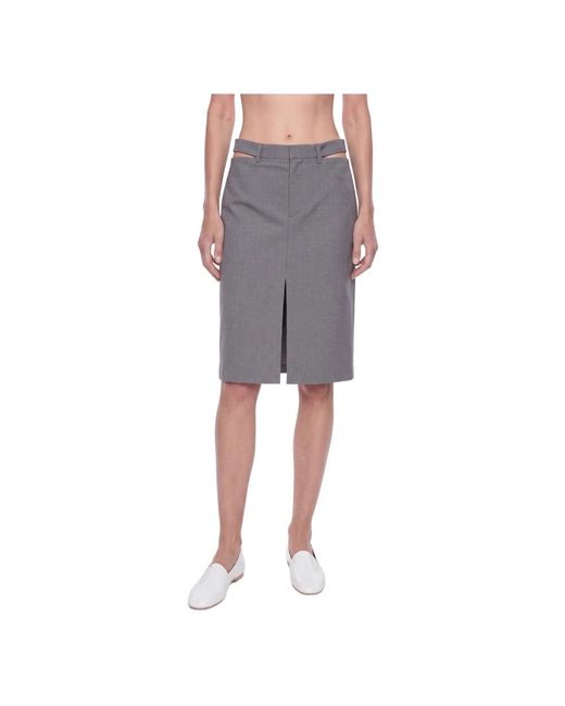 Jil Sander Gray Short Skirts