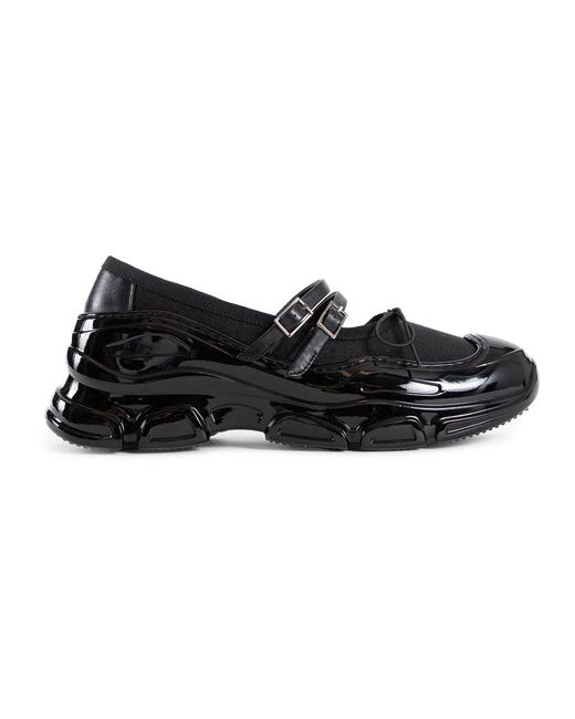 Simone Rocha Black Schwarze Mesh Tracker Ballerina Schuhe