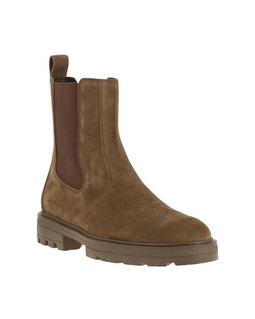 Hogan Brown Chelsea Boots for men