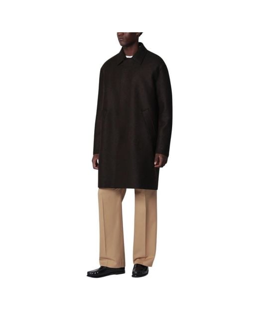 Harris Wharf London Black Single-Breasted Coats for men