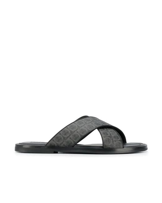 Sliders Ferragamo de hombre de color Black