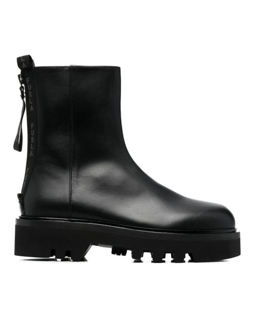 Furla Black Ankle Boots