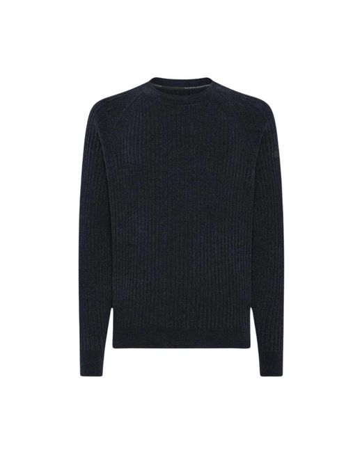 Maglione girocollo blu costine inglesi di Rrd in Blue da Uomo