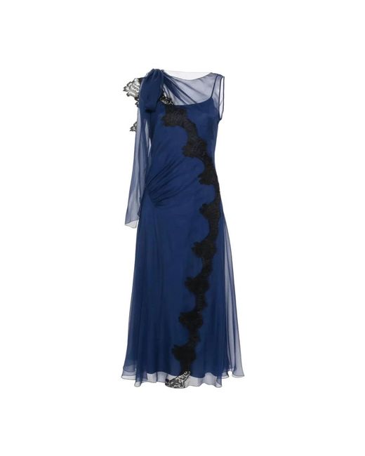 Alberta Ferretti Blue Midi Dresses