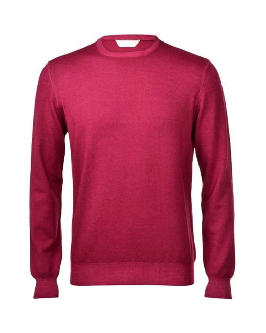 Paolo Fiorillo Red Round-Neck Knitwear for men