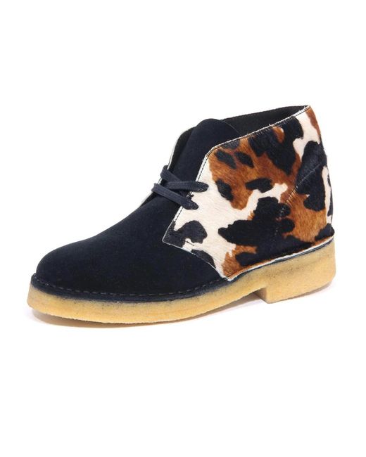 Clarks Blue Lace-Up Boots