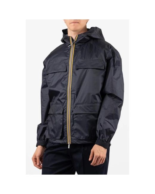K-Way Black Rain Jackets for men
