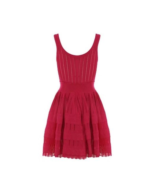 Alaïa Red Short Dresses