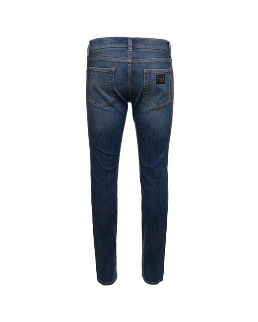 Dolce & Gabbana Gray Slim-Fit Jeans for men