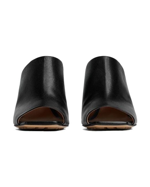 Bottega Veneta Black Heeled Mules