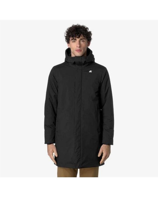 K-Way Black Parkas for men