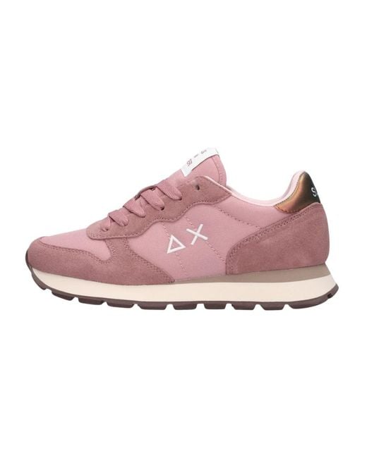 Sun 68 Ally Solid Sneakers in het Pink