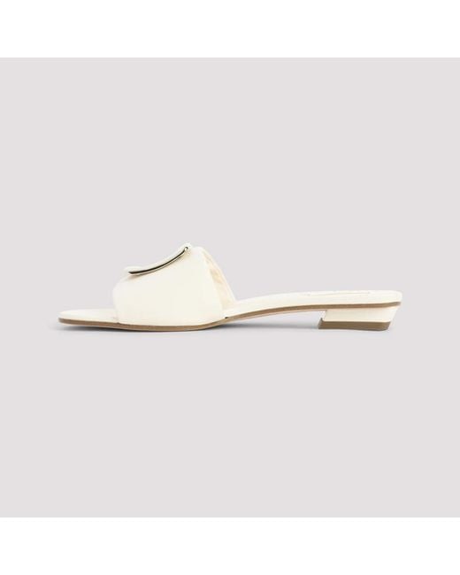 Roger Vivier White Sliders