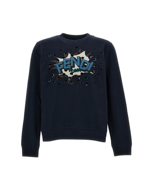 Fendi Blue Sweatshirts for men