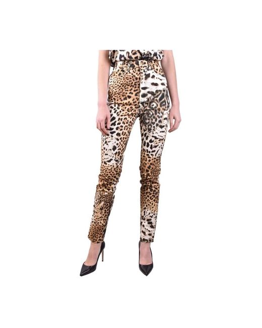 Roberto Cavalli Slim-Fit Trousers in het Brown