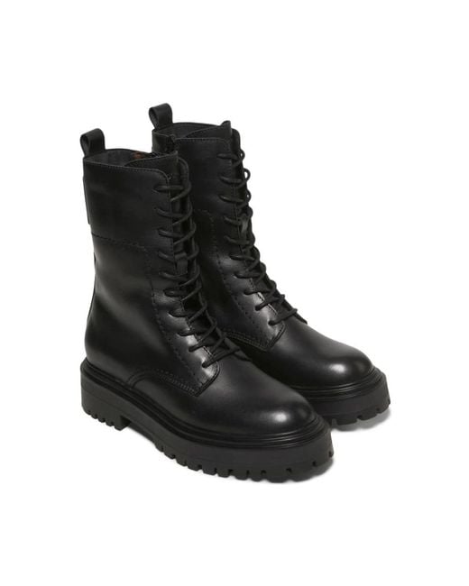 Marc O' Polo Black Lace-Up Boots