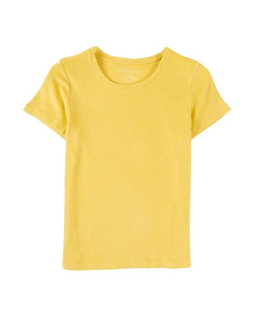 Majestic Filatures Yellow Weiches terry rundhals t-shirt