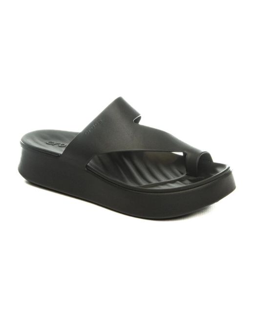 CROCSTM Getaway Platform Toe Loop in het Black