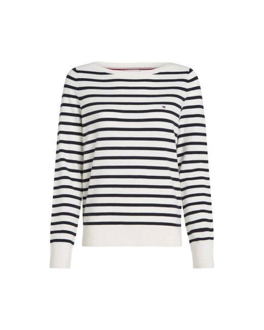 Tommy Hilfiger White Stilvolle Sweaters Kollektion