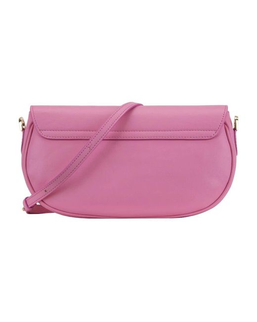 Blumarine Pink Leder schultertasche magnetknopf