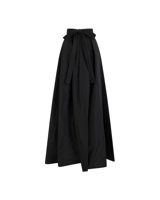Falda ancha negra con abertura delantera Pinko de color Black