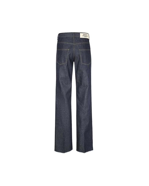 Gucci Klassieke Denim Jeans Met Contrasterende Stiksels in het Blue voor heren