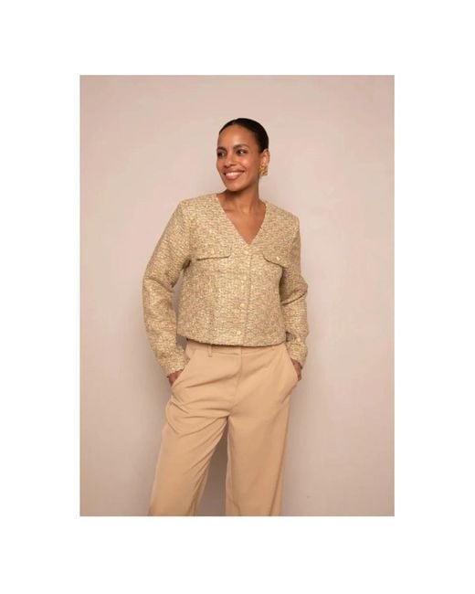 Tweed Jackets di Freebird by Steven in Natural