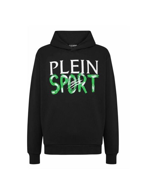 Philipp Plein Fitness ,Zwart ,Katoen Hoodie Sweatshirt in het Black voor heren