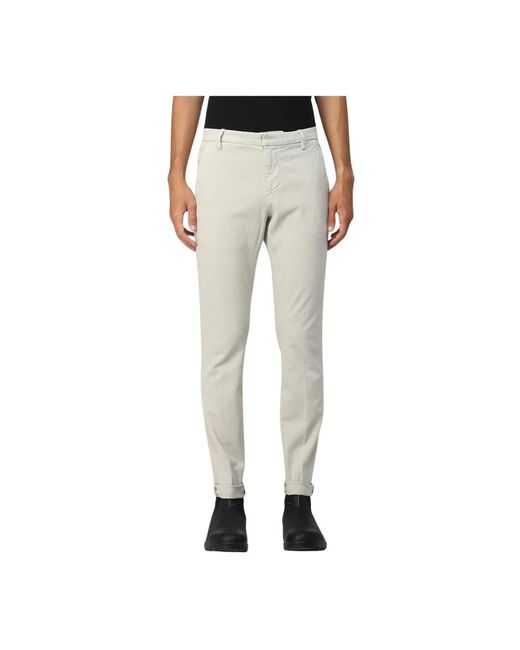 Dondup Gray Slim-Fit Trousers for men