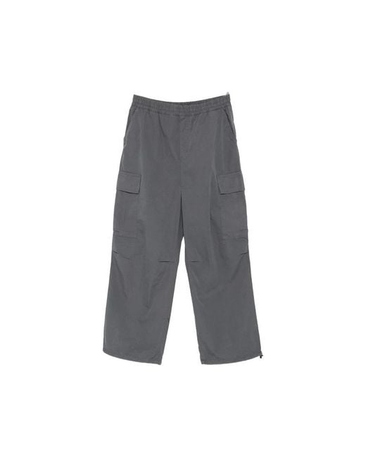 Carhartt Gray Mandler Logo-Patch Cargo Pants for men
