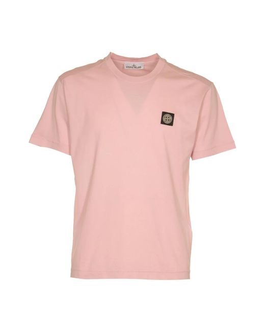 Stone Island Rosa t-shirts und polos in Pink für Herren