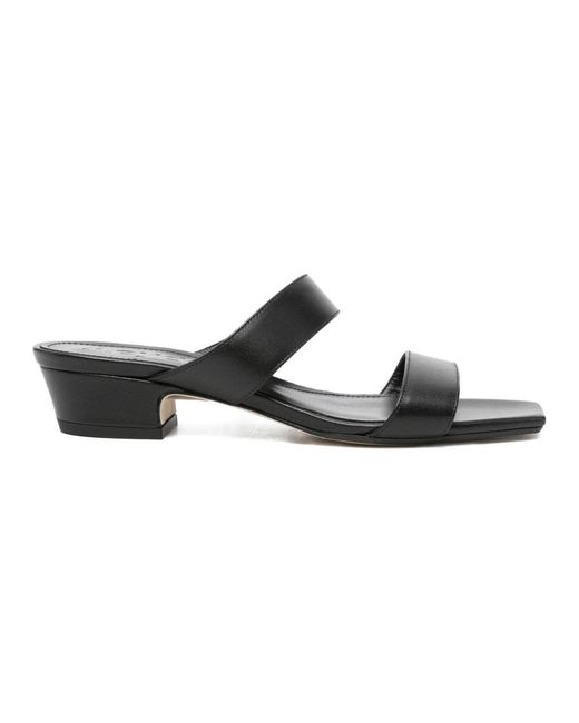 Aeyde Black Heeled Mules