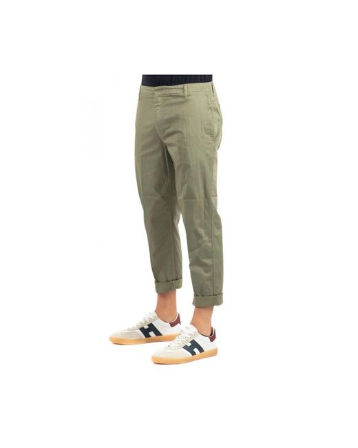 Cropped Trousers Dondup de hombre de color Green