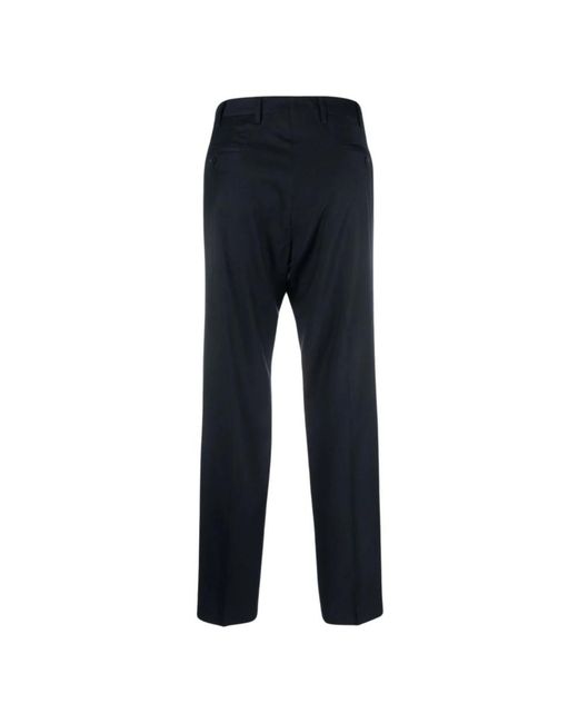 BRIGLIA Blue Straight Trousers for men