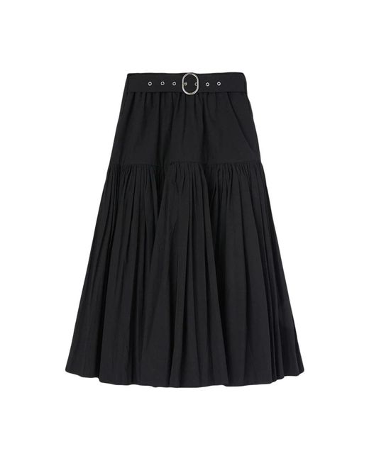 Jil Sander Black Midi Skirts