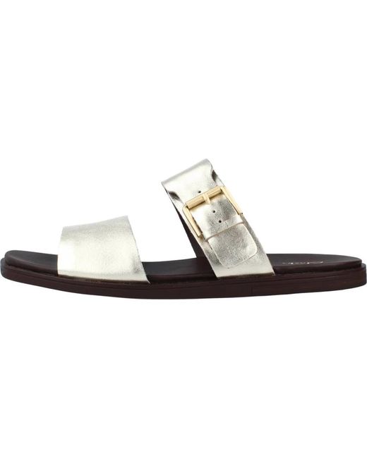 Clarks Sliders in het White