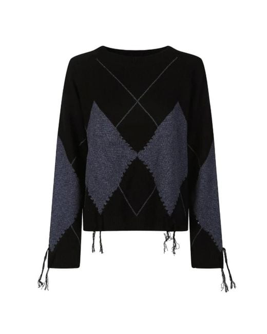 Pinko Black Round-Neck Knitwear
